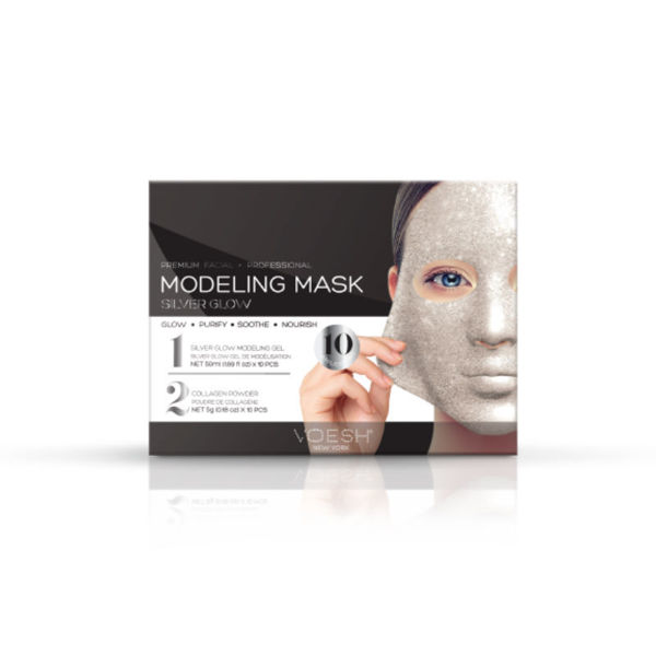 Facial Modeling Mask, 10 stk. i box. Silver Glow