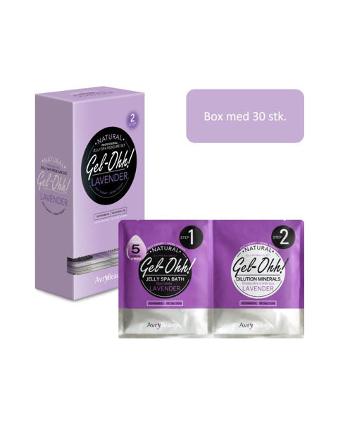 Box. Gel-Ohh Jelly Spa Pedi Bath. Lavender